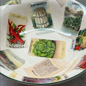 Poole Pasta/Salad Bowl. Poole “Seed Packet” Bowl. Made in England